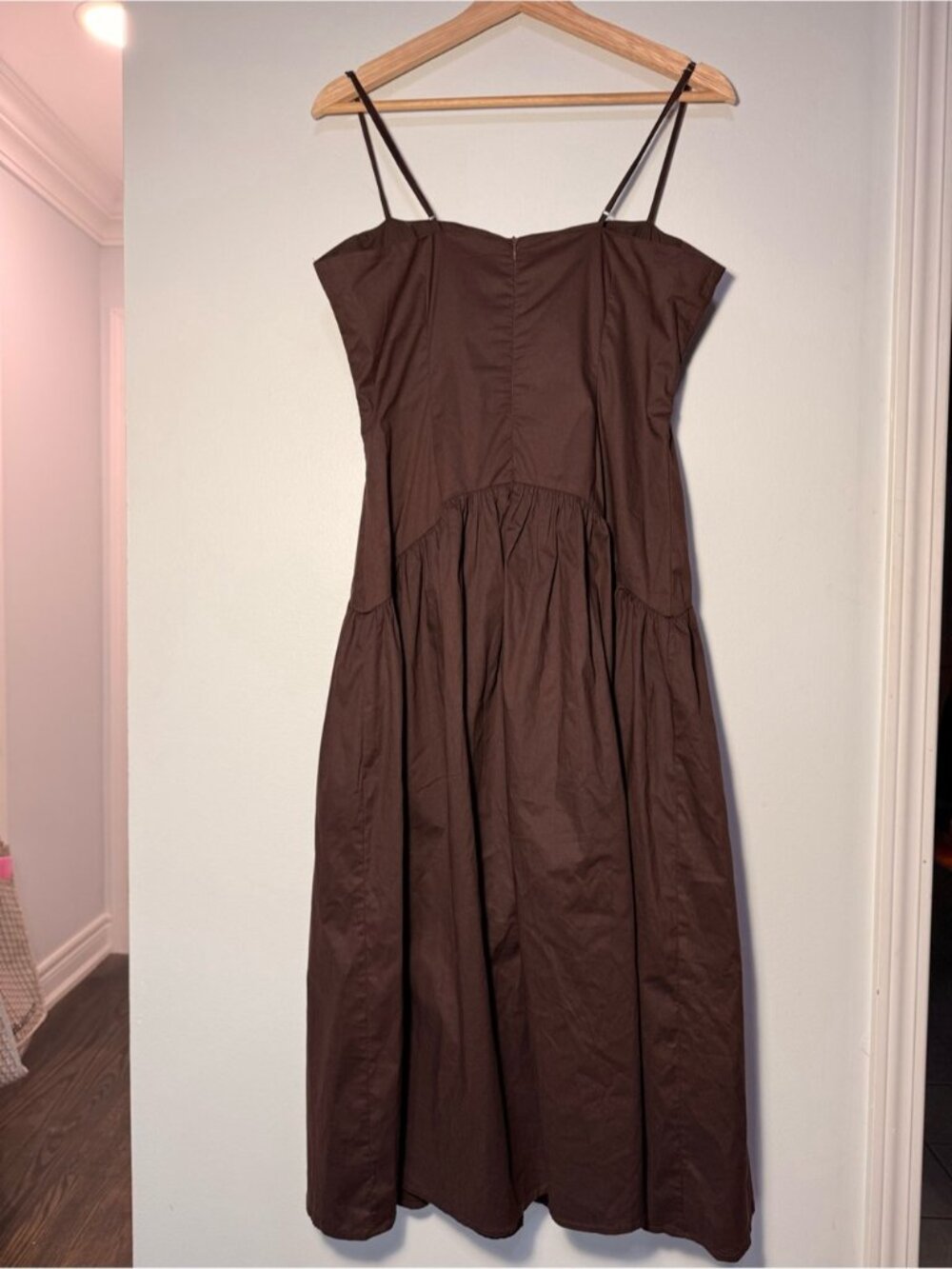 Peppermayo Yvette Corset Midi Dress in Chocolate size 8 - Picture 7 of 11